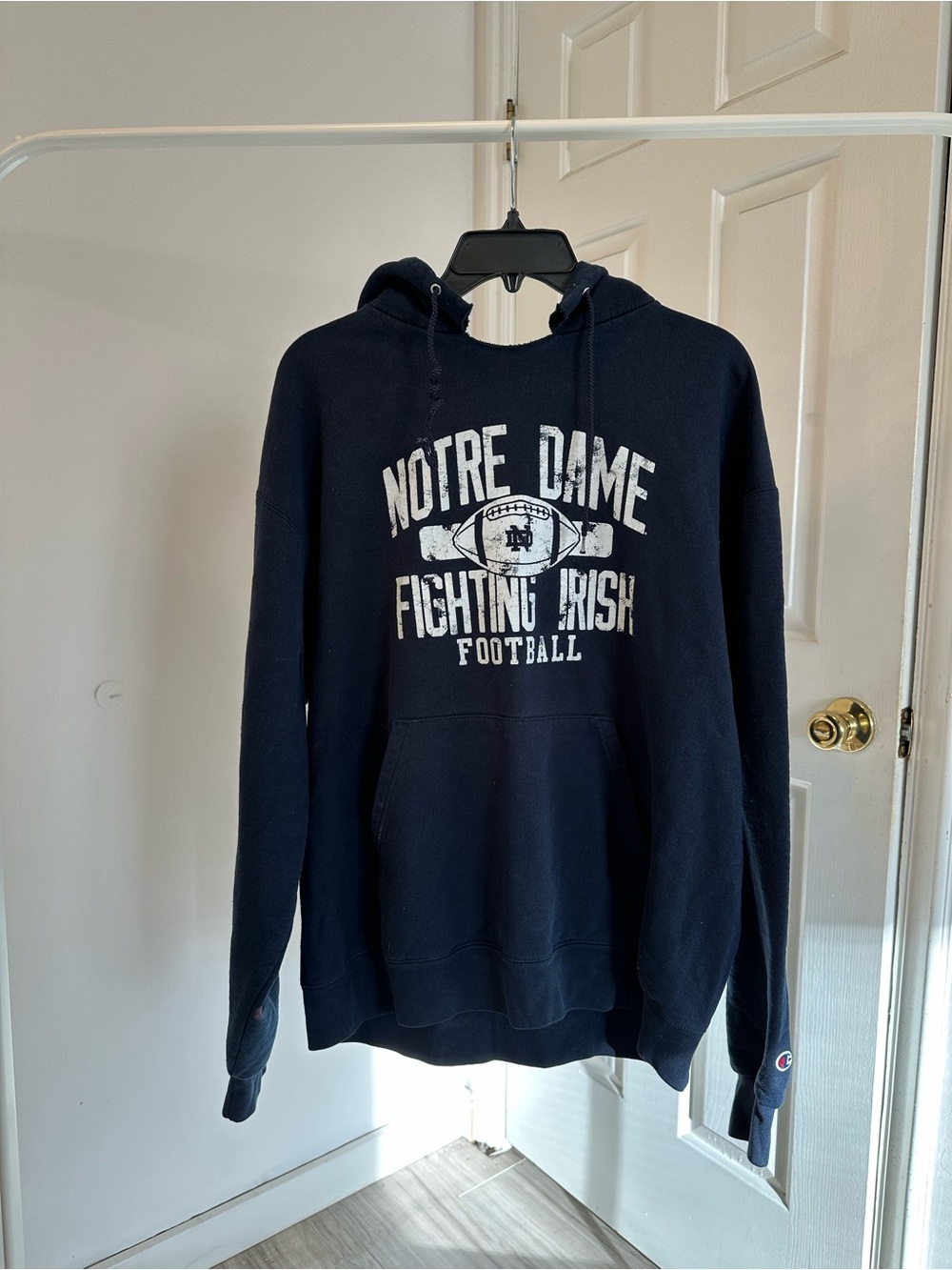 Champion Navy Blue Notre Dame Fighting Irish Football Hoodie